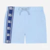 Nylon swim trunks with DG logo band