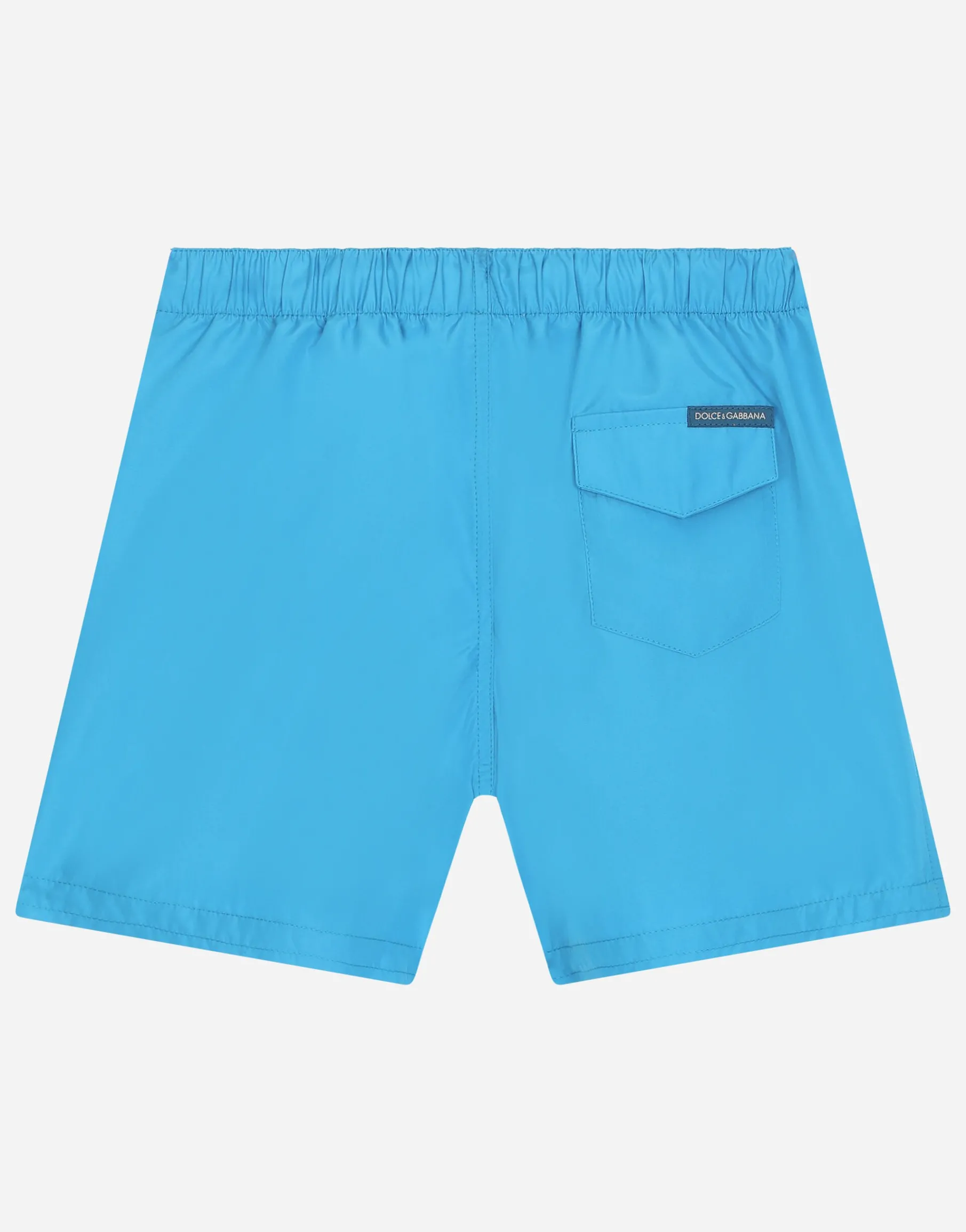 Nylon swim trunks with DG logo band