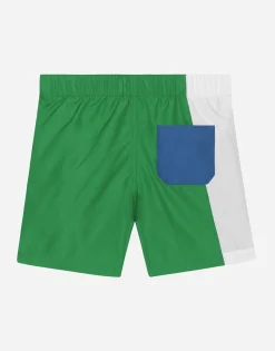 Nylon swim trunks with DG logo print