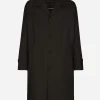 Nylon trench coat with logo tag