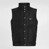 Nylon vest with branded tag