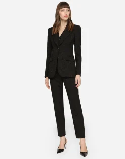Ornamental jacquard Turlington blazer