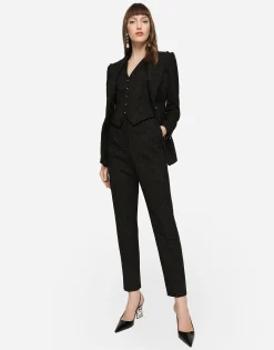 Ornamental jacquard Turlington blazer