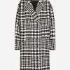 Oversize houndstooth coat