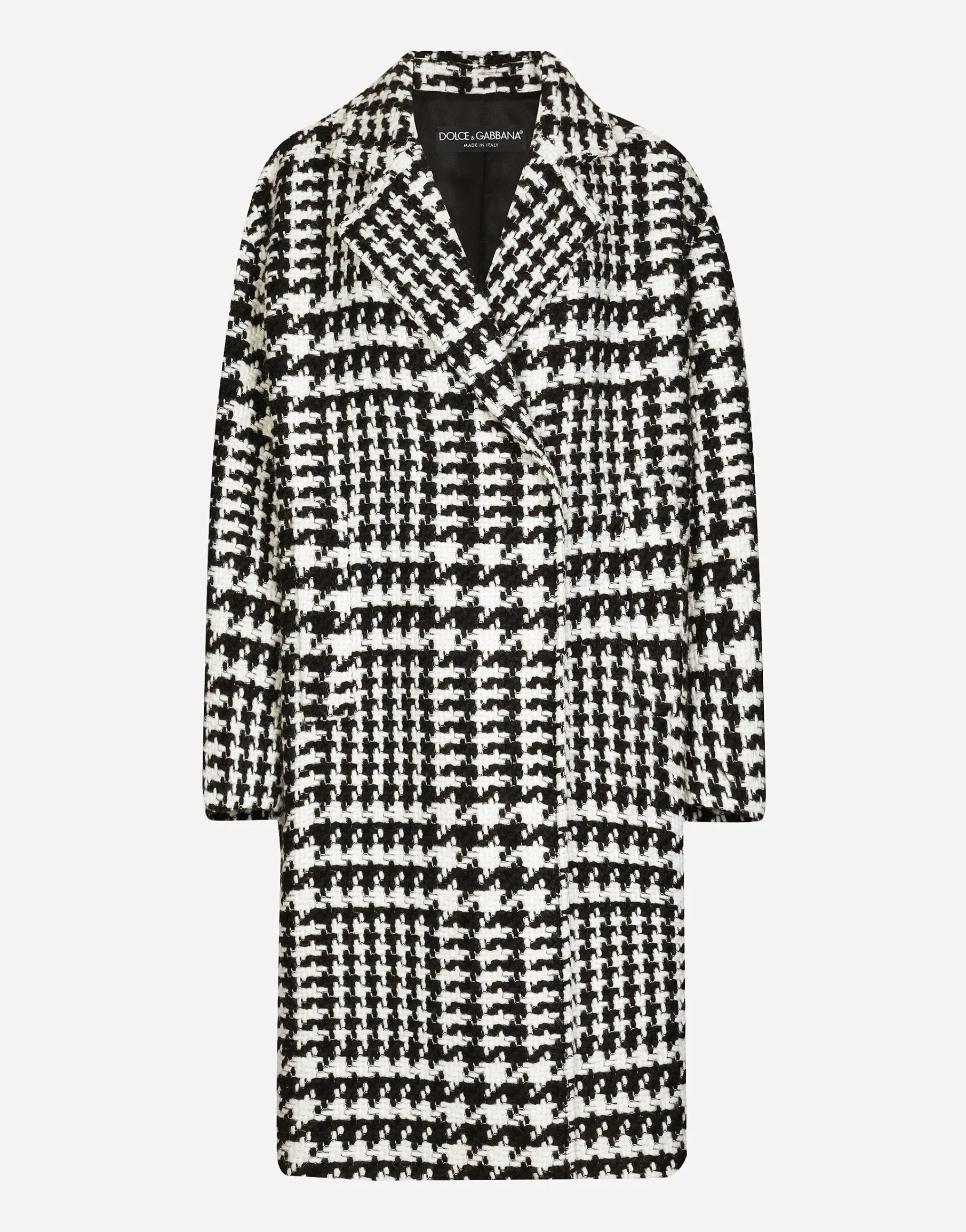 Oversize houndstooth coat