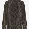 Oversize poplin shirt with DG logo print