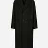 Oversize single-breasted wool coat