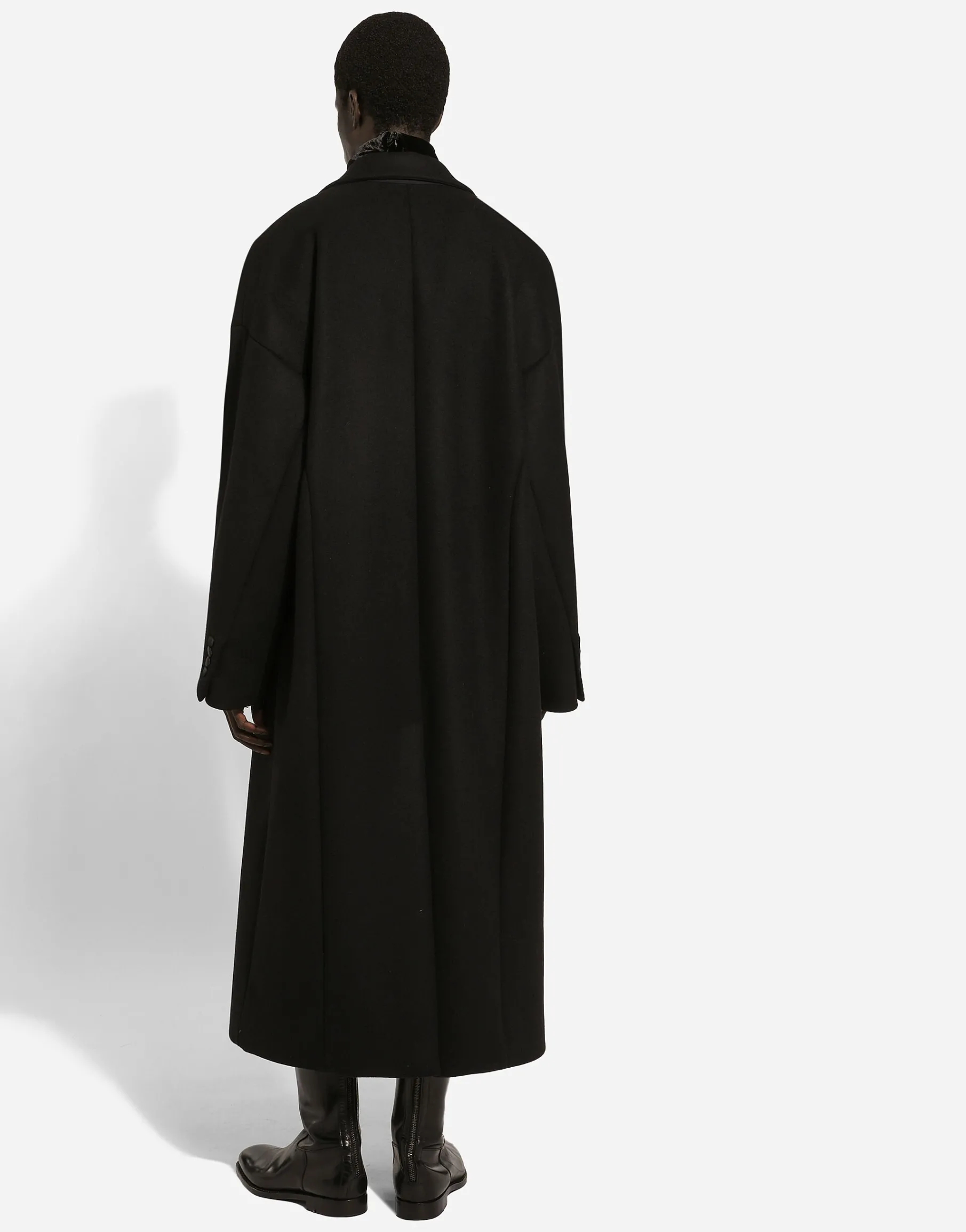 Oversize single-breasted wool coat