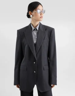 Oversize woolen jacket