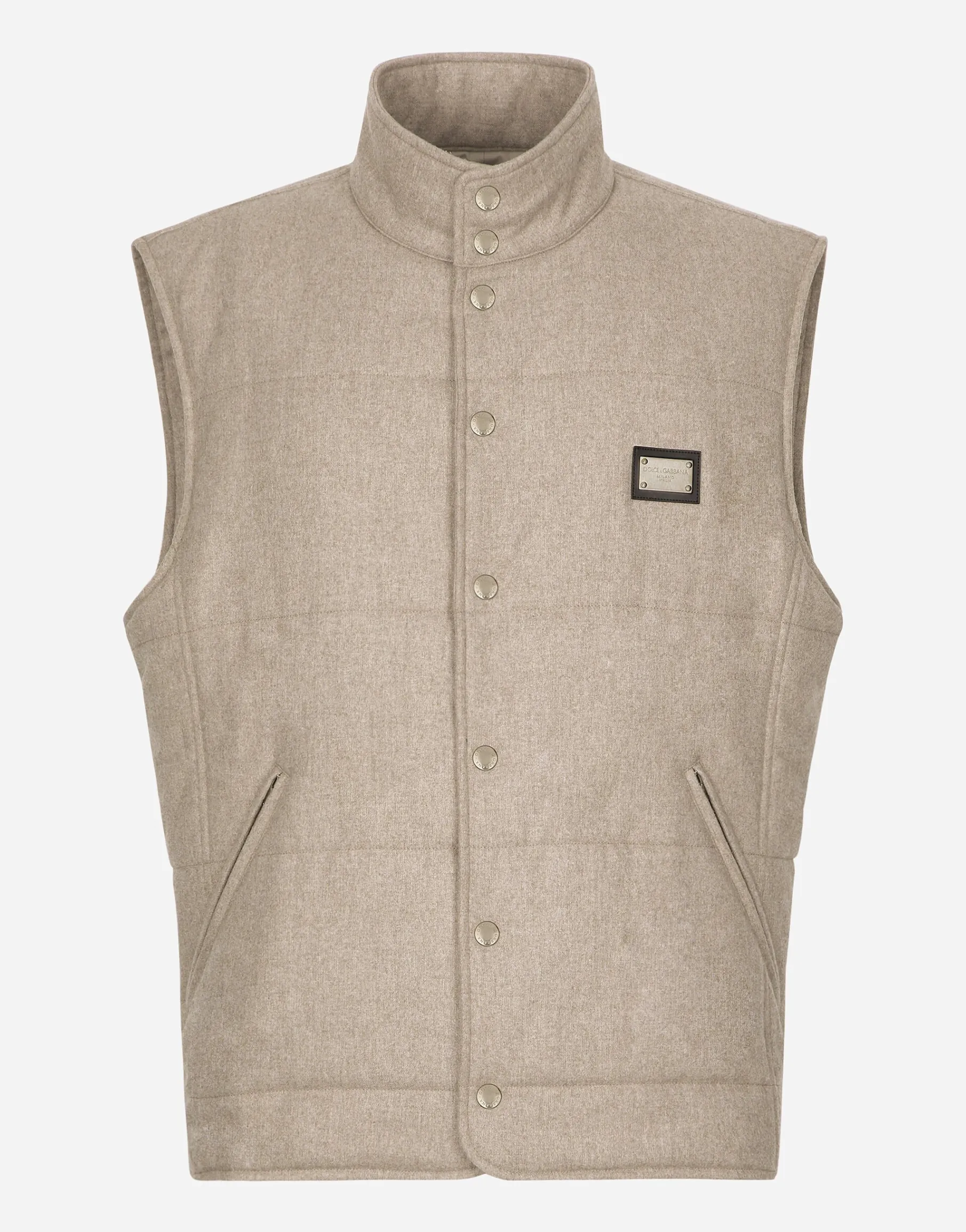 Padded cashmere vest