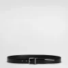 Patent calfskin belt
