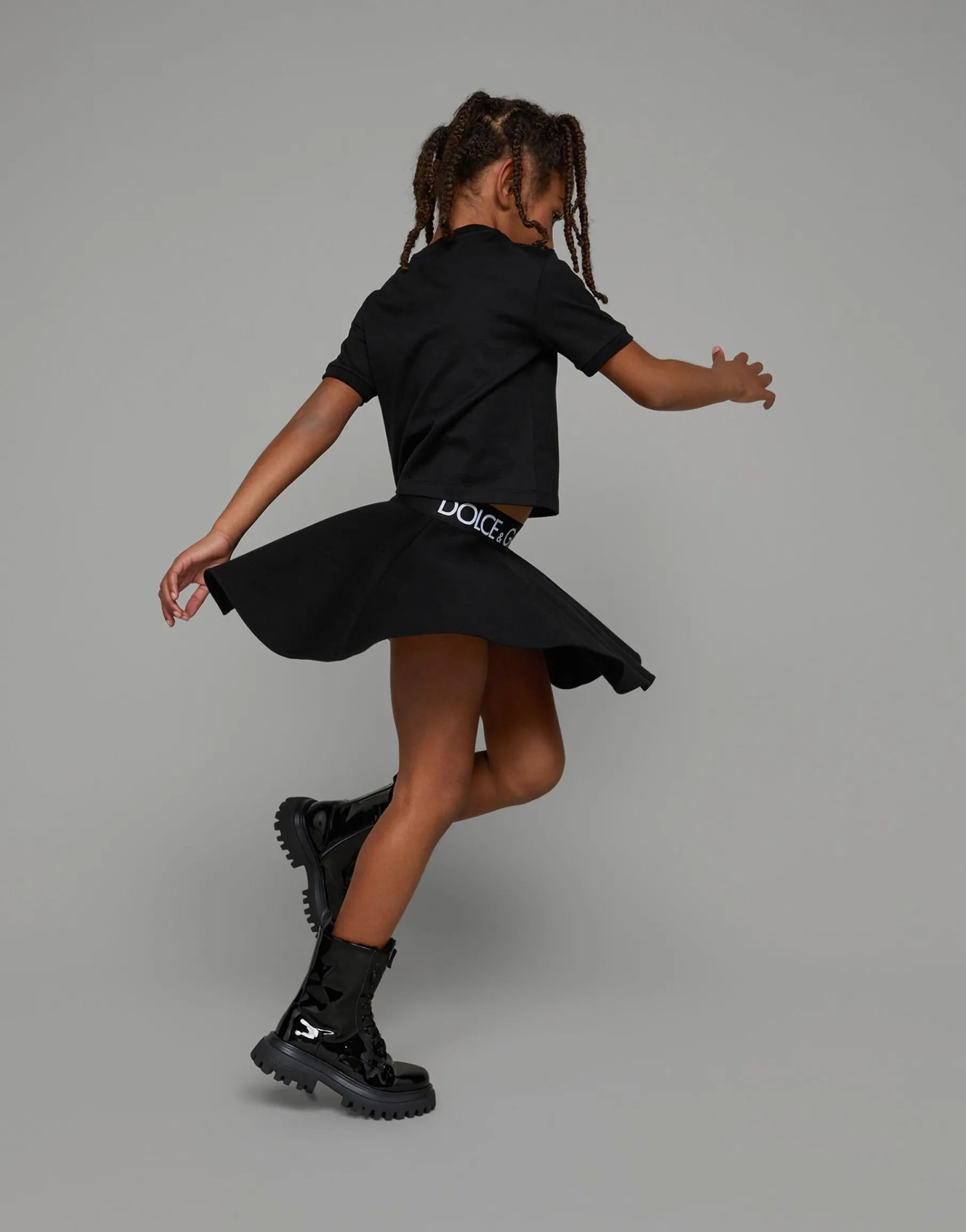 Patent leather ankle boots