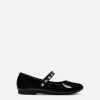 Patent leather ballet flats with DG-logo strap