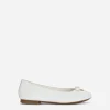 Patent leather ballet flats with metal DG logo