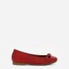 Patent leather ballet flats with metal DG logo