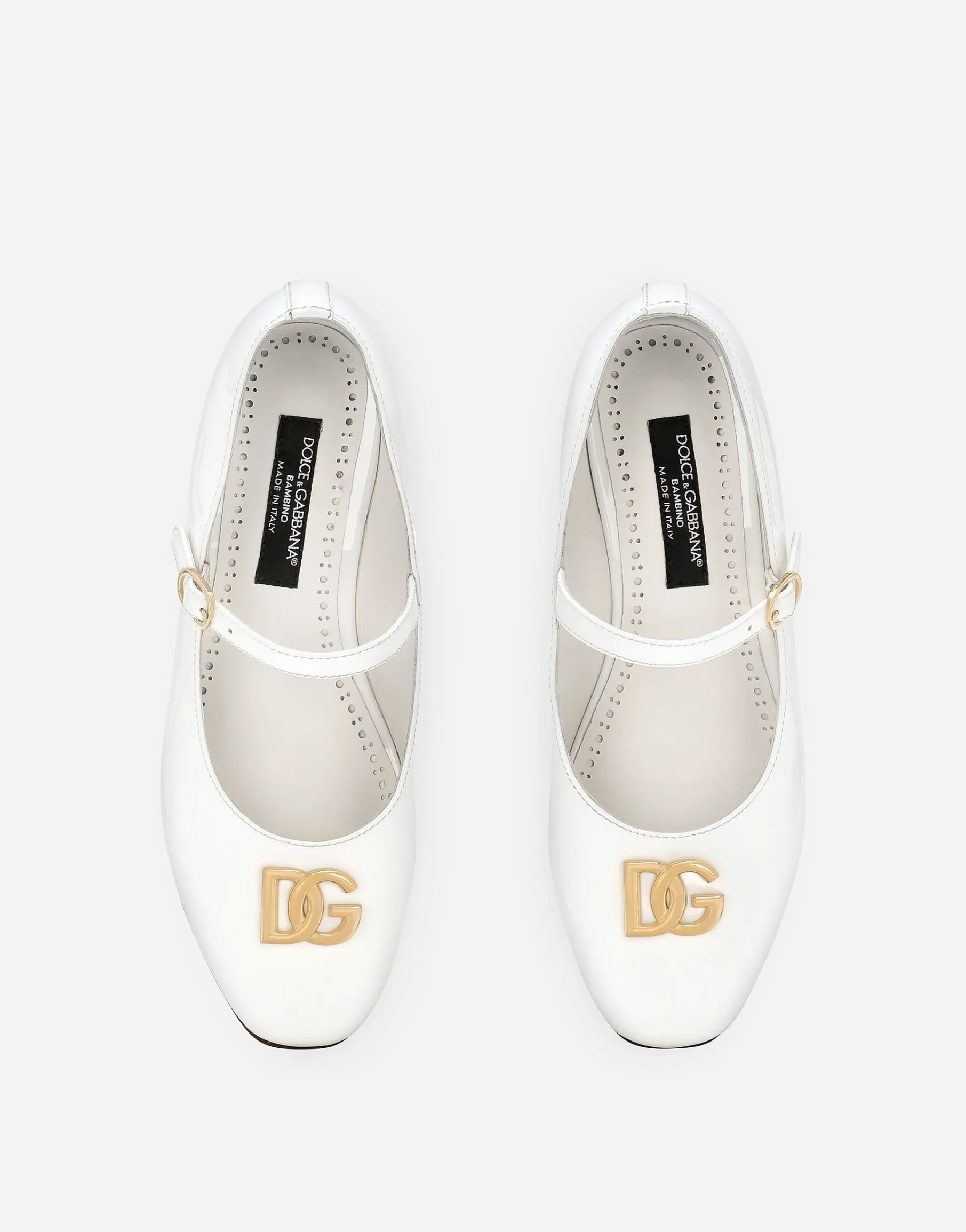 Patent leather ballet flats with heel