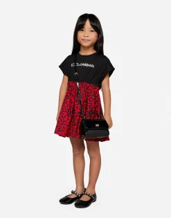 Patent leather ballet flats with DG-logo strap