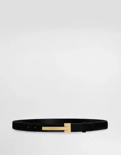 Patent leather belt