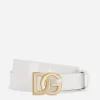 Patent leather belt with DG logo