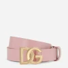 Patent leather belt with DG logo