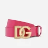 Patent leather belt with DG-logo buckle