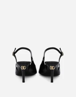 Patent leather Cardinale slingbacks