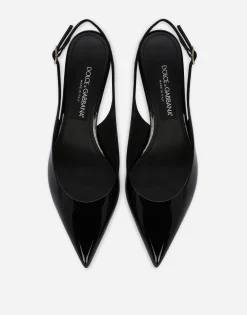 Patent leather Cardinale slingbacks