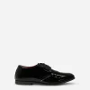 Patent leather derby shoes