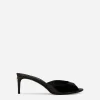 Patent leather mules