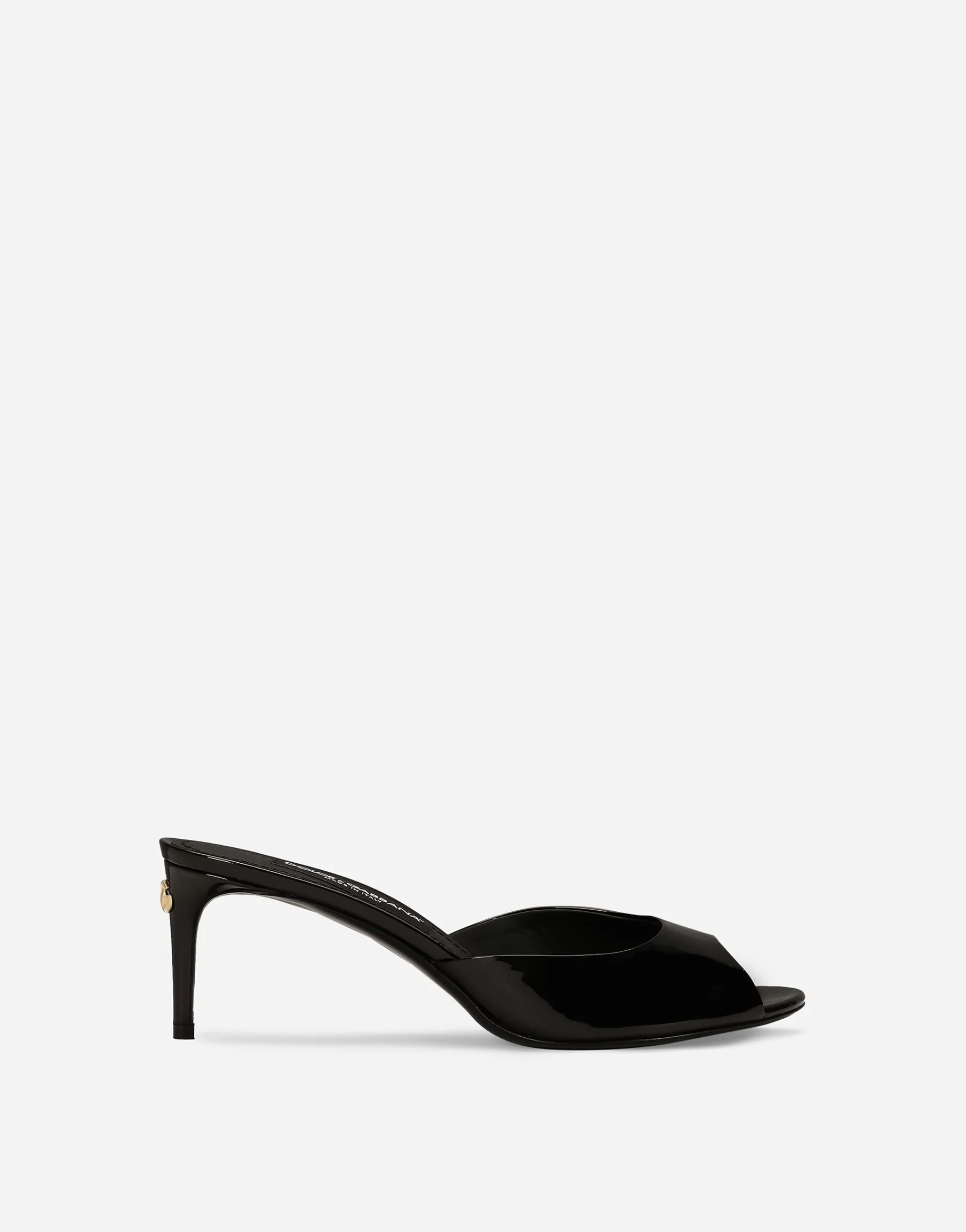 Patent leather mules