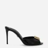 Patent leather mules with DG logo