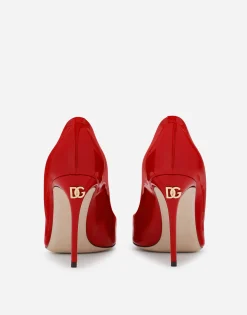 Patent leather pumps