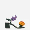 Patent leather sandals