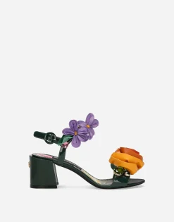 Patent leather sandals