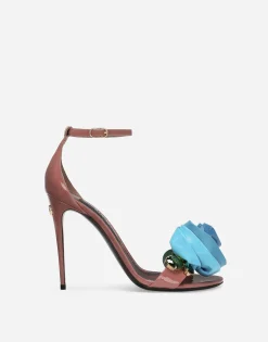Patent leather sandals