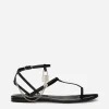 Patent leather sandals