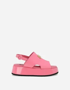 Patent leather sandals