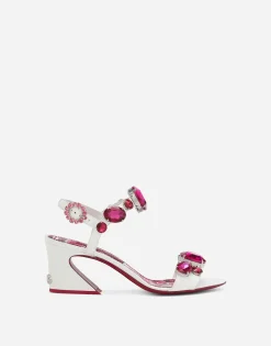 Patent leather sandals
