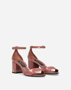 Patent leather sandals
