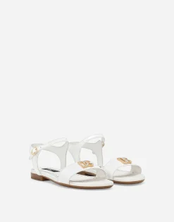 Patent leather sandals