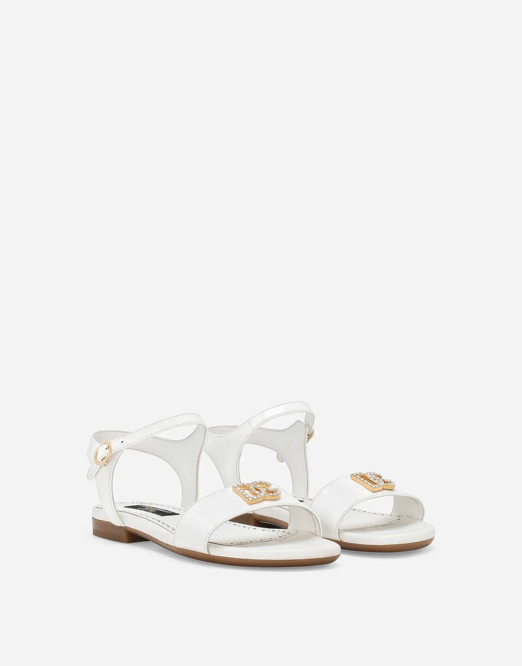 Patent leather sandals