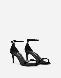 Patent leather sandals