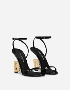 Patent leather sandals