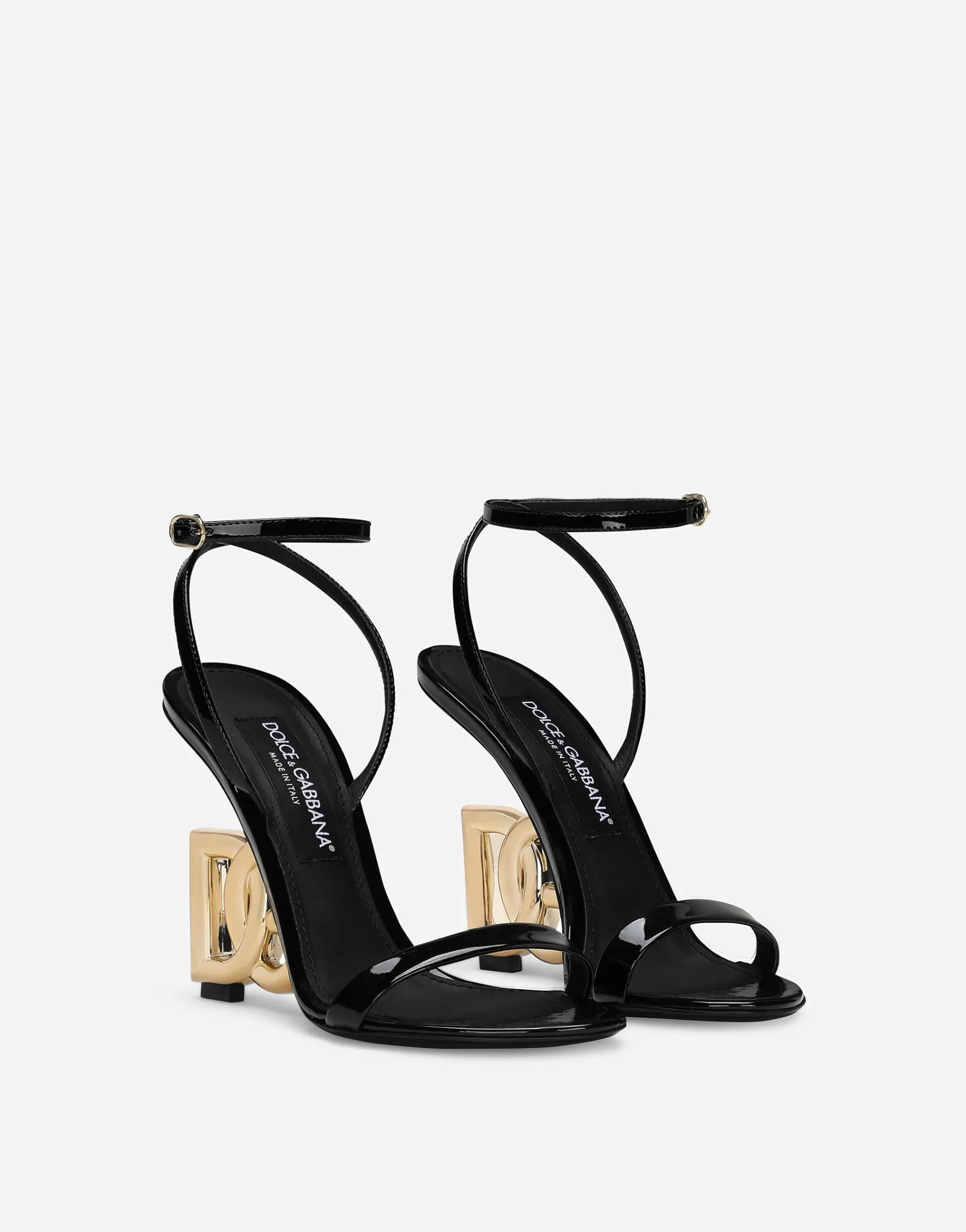 Patent leather sandals