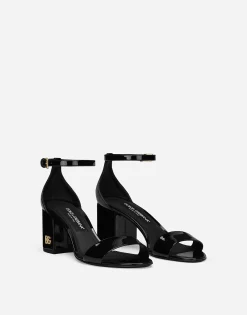 Patent leather sandals