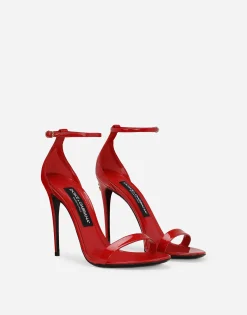 Patent leather sandals