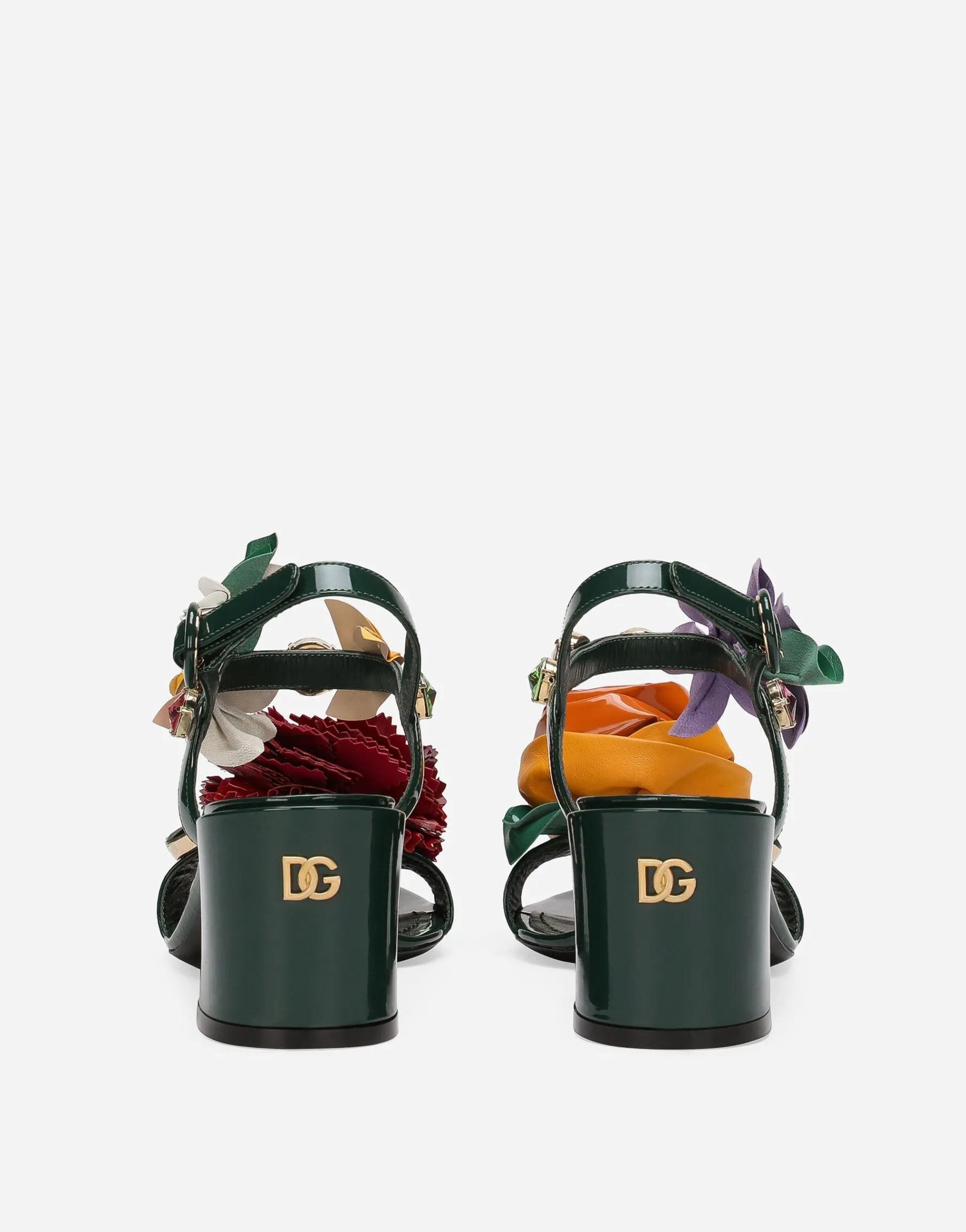 Patent leather sandals