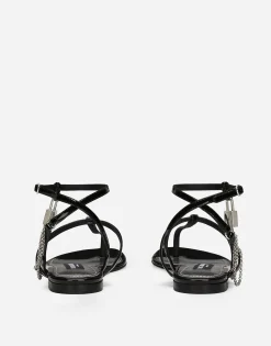 Patent leather sandals