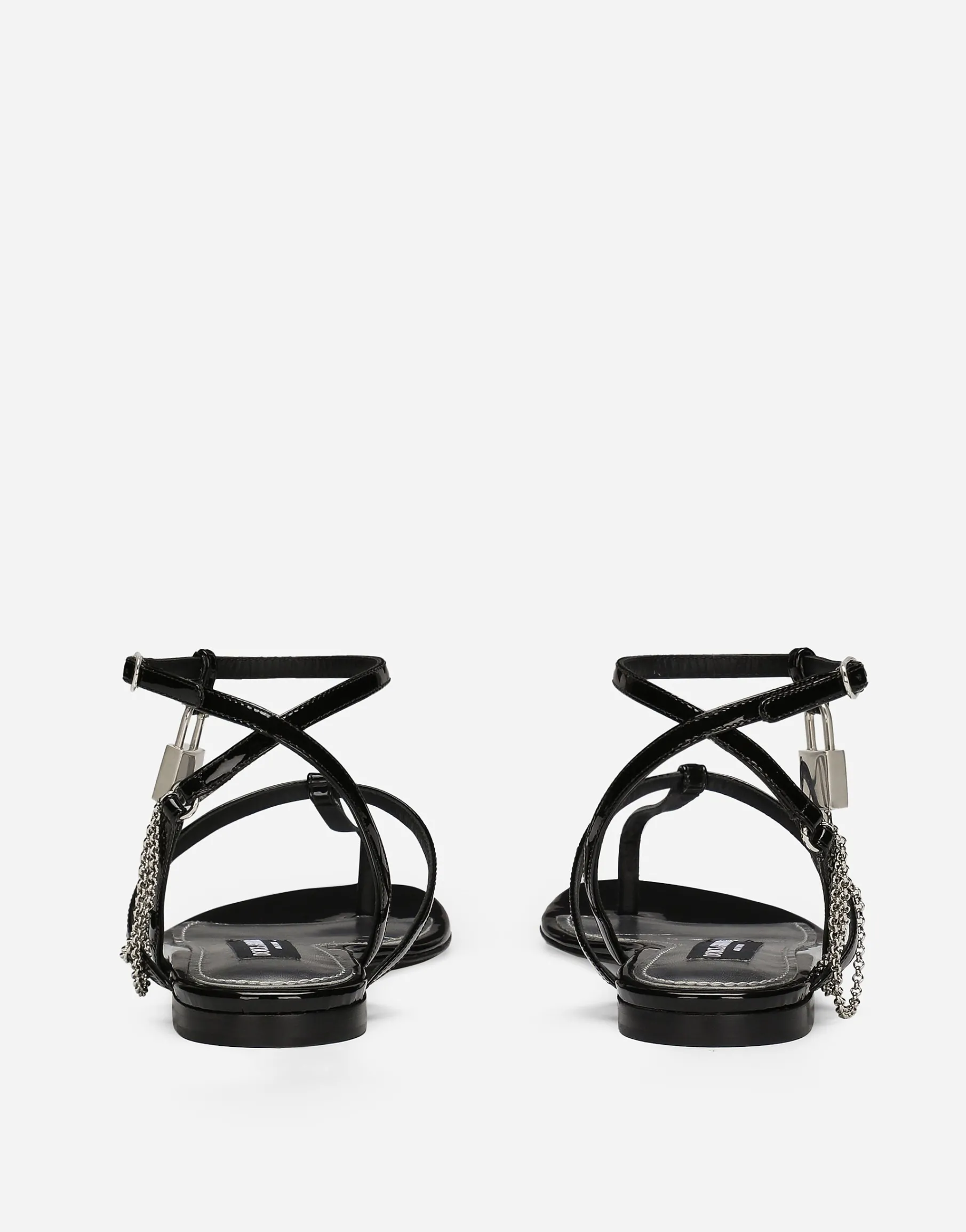 Patent leather sandals