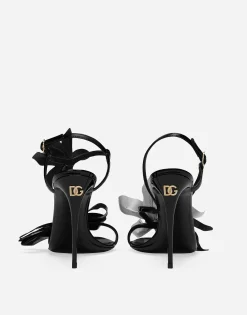 Patent leather sandals